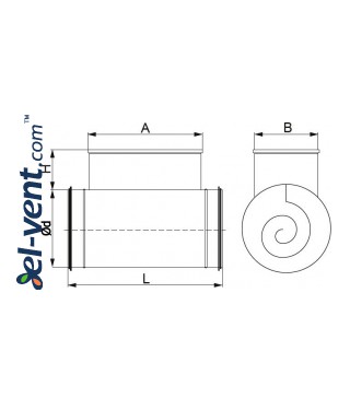 Electric air heaters HDE - drawing