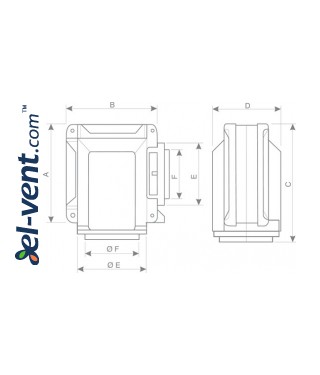 Drawing ASPIRODOR165 ≤165 m³/h - drawing Drawing ASPIRODOR165 ≤165 m³/h - drawing
