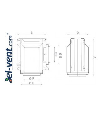 Drawing ASPIRODOR165 ≤165 m³/h - drawing Drawing ASPIRODOR165 ≤165 m³/h - drawing