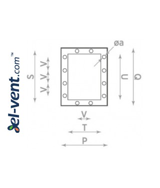 Centrifugal fans with polypropylene body CAI ≤6500 m³/h - drawing 3 Centrifugal fans with polypropylene body CAI ≤6500 m³/h - drawing 3