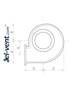 Centrifugal fans with stainless steel body CAI ≤1450 m³/h - drawing Centrifugal fans with stainless steel body CAI ≤1450 m³/h - drawing