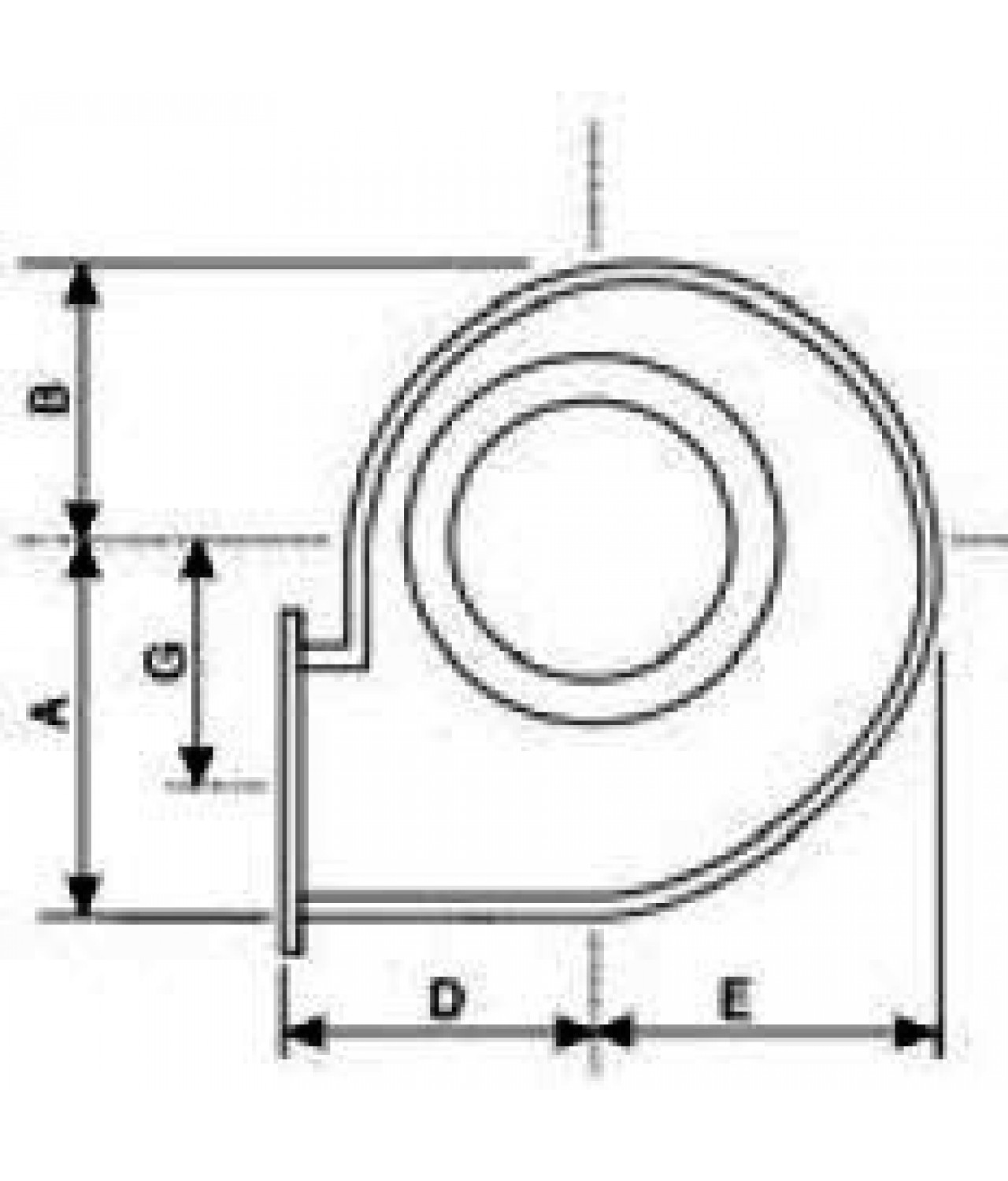 Centrifugal fans CB ≤1450 m³/h - drawing No.1