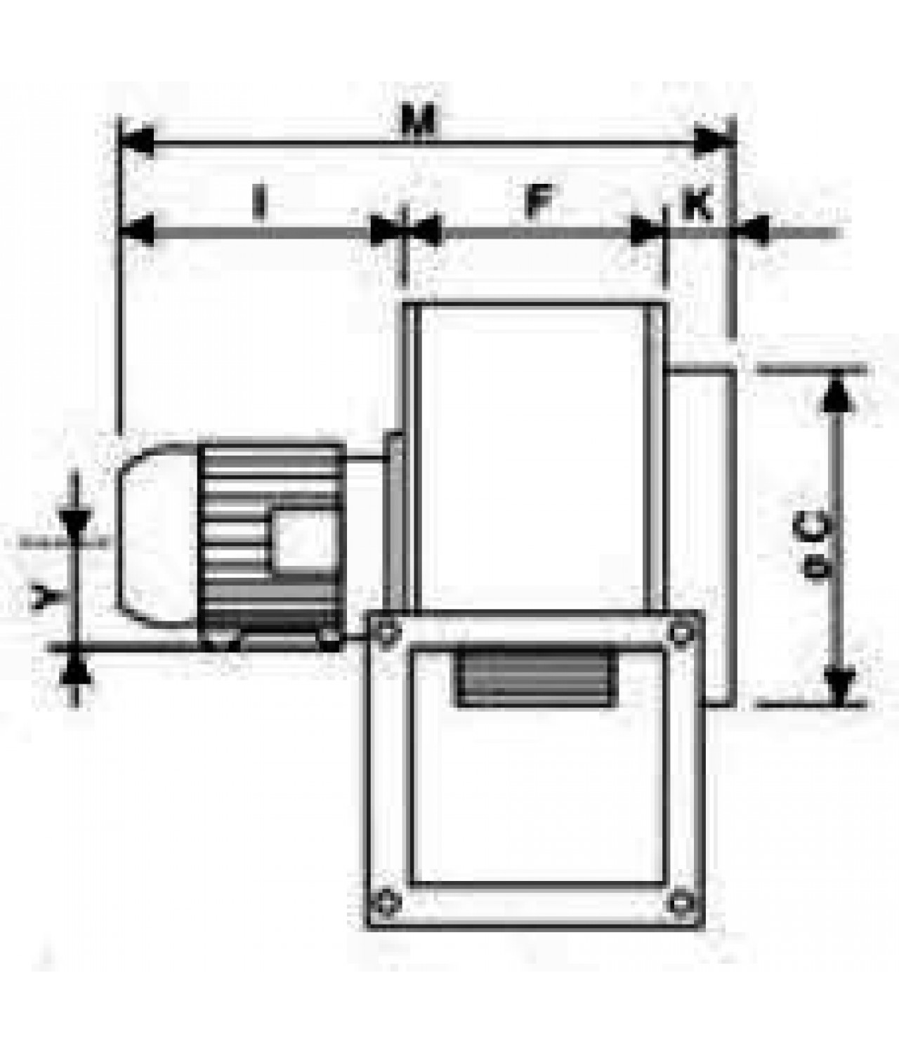 Centrifugal fans CB ≤1450 m³/h - drawing No.2