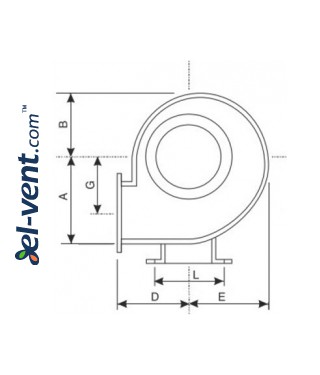 Silenced centrifugal fans CS ≤9500 m³/h - drawing No.1 Silenced centrifugal fans CS ≤9500 m³/h - drawing No.1