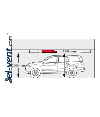 Induction smoke exhaust fans PVI-HT - mounting position Induction smoke exhaust fans PVI-HT - mounting position