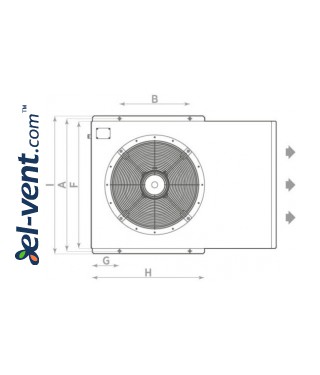 Induction smoke exhaust fans PVI-HT - drawing No.1 Induction smoke exhaust fans PVI-HT - drawing No.1