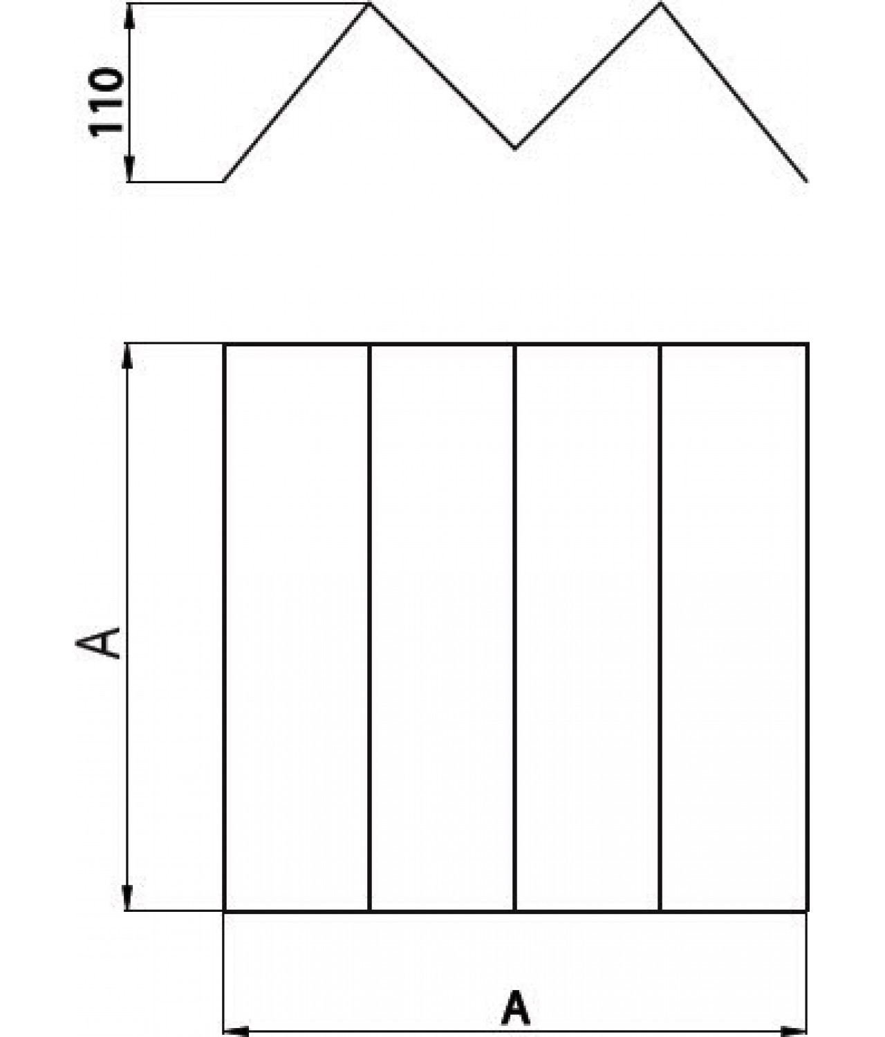 Air filters reinforced OFT5, EU5 - drawing