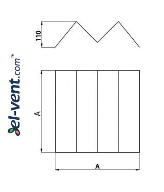 Air filters reinforced OFT5, EU5 - drawing