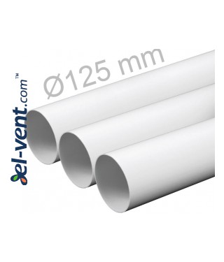 Plastic duct EKO125-10, Ø125 mm, 1.0 m Plastic duct EKO125-10, Ø125 mm, 1.0 m