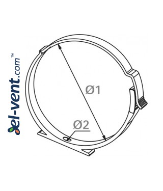 Pipe hanger EKO-28 - drawing