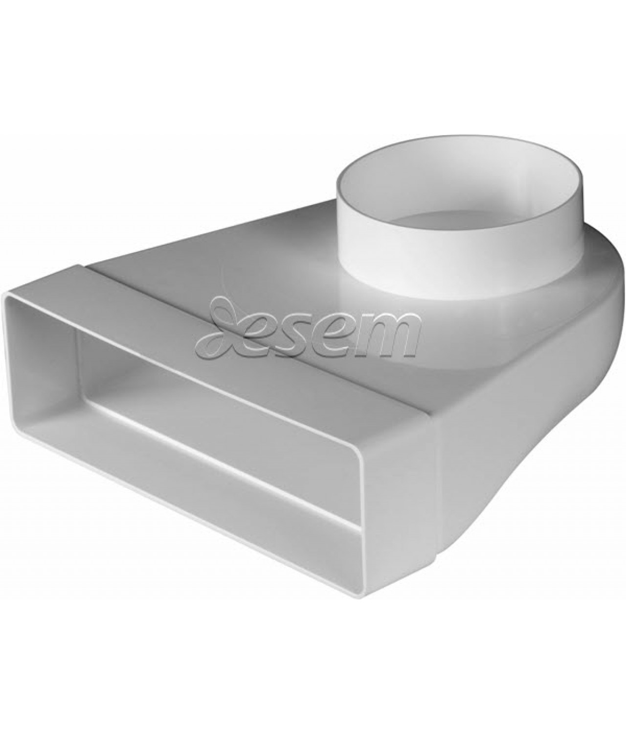 Plastic duct elbow EKO-P-204-23/100, Ø100x60x204 mm