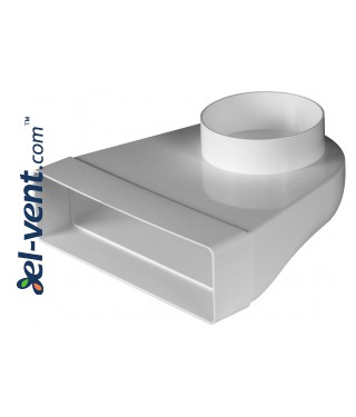 Elbow EKO204-23/100, Ø100 mm, 60x204 mm, 90° Elbow EKO204-23/100, Ø100 mm, 60x204 mm, 90°