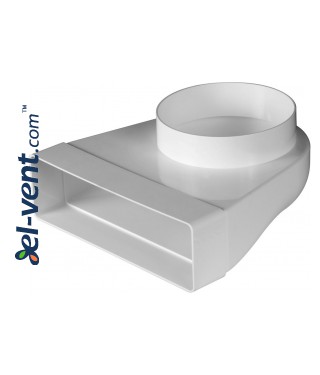 Alkūnė EKO204-23/125, Ø125 mm, 60x204 mm, 90° Alkūnė EKO204-23/125, Ø125 mm, 60x204 mm, 90°