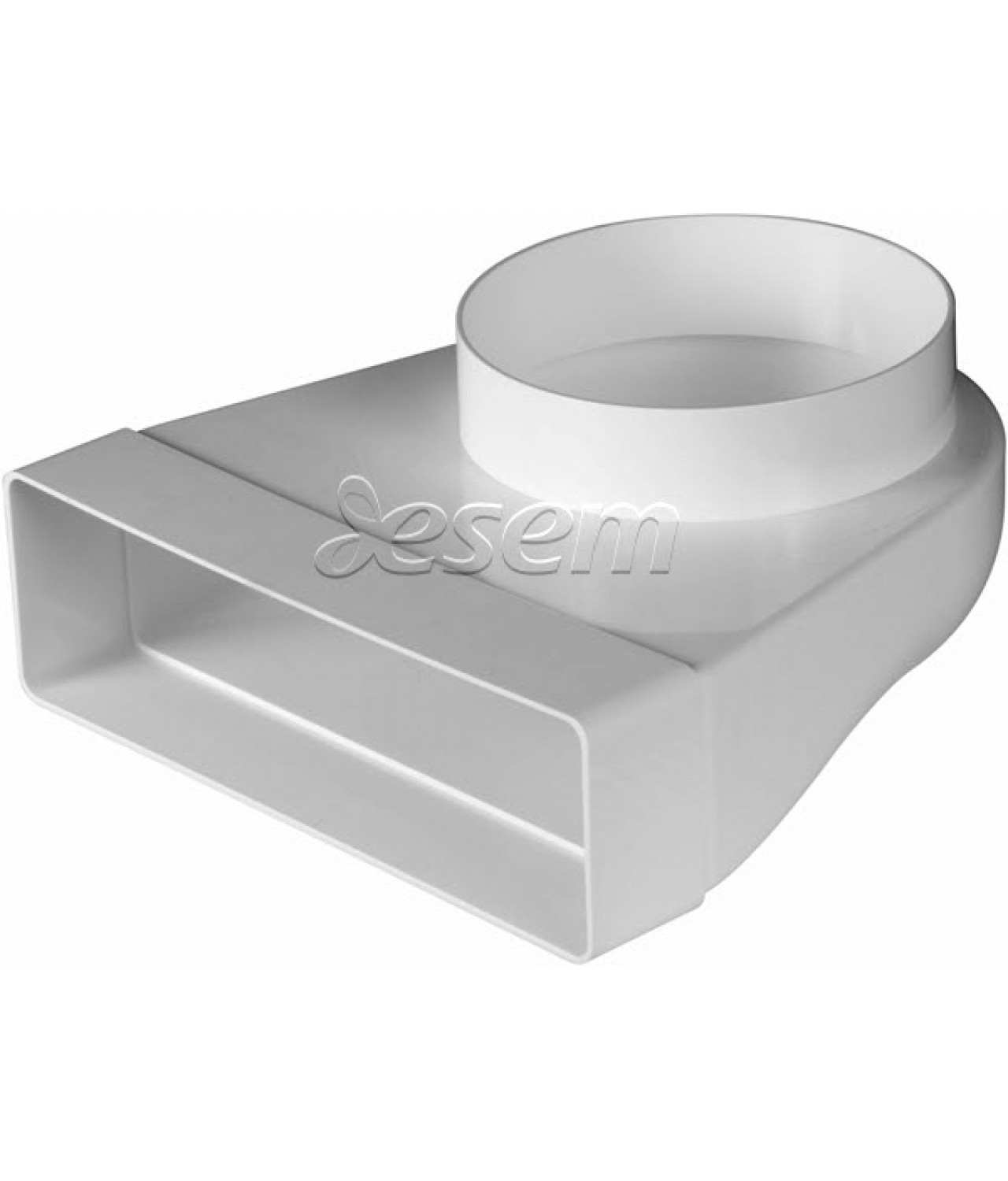 Plastic duct elbow EKO-P-204-23/125, Ø125x60x204 mm
