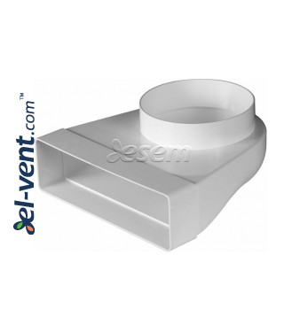 Plastic duct elbow EKO-P-204-23/125, Ø125x60x204 mm Plastic duct elbow EKO-P-204-23/125, Ø125x60x204 mm