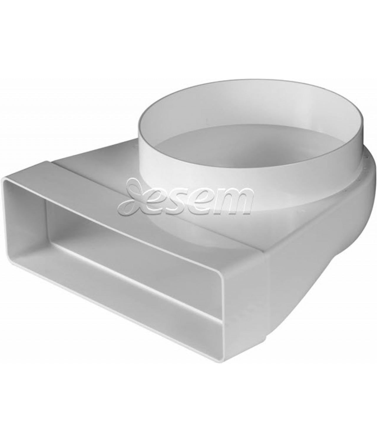 Plastic duct elbow EKO-P-204-23/150, Ø150x60x204 mm