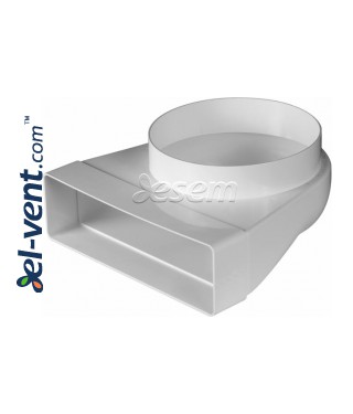 Plastic duct elbow EKO-P-204-23/150, Ø150x60x204 mm Plastic duct elbow EKO-P-204-23/150, Ø150x60x204 mm
