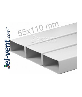 Plastic flat ducts EKO-P 55x110 mm