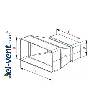 Pereiga EKO75-29, 75x150/55x110 mm - brėžinys Pereiga EKO75-29, 75x150/55x110 mm - brėžinys