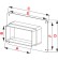 Wall duct adapter KPW, 60x120 mm - drawing