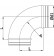 90° вентиляционное колено - чертеж