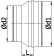 Симметричные переходы для воздуховодов R - чертеж
