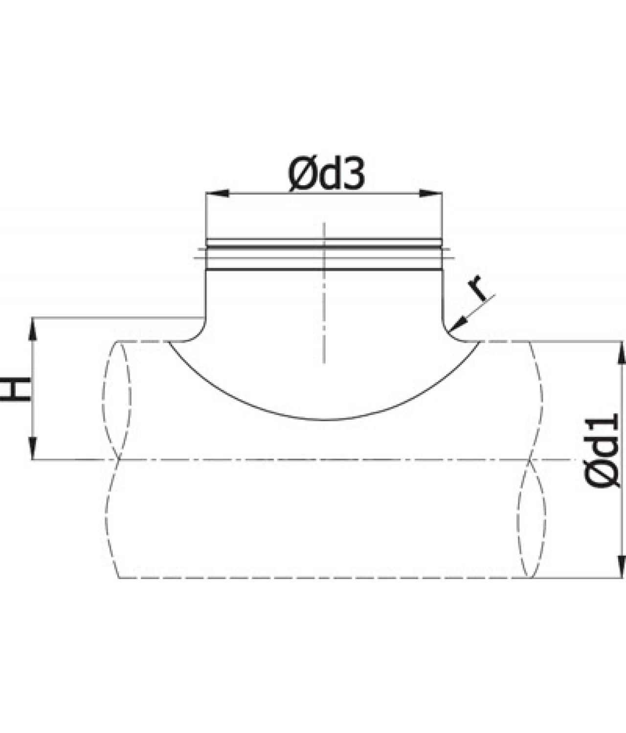 Pipe saddle taps BAG - drawing