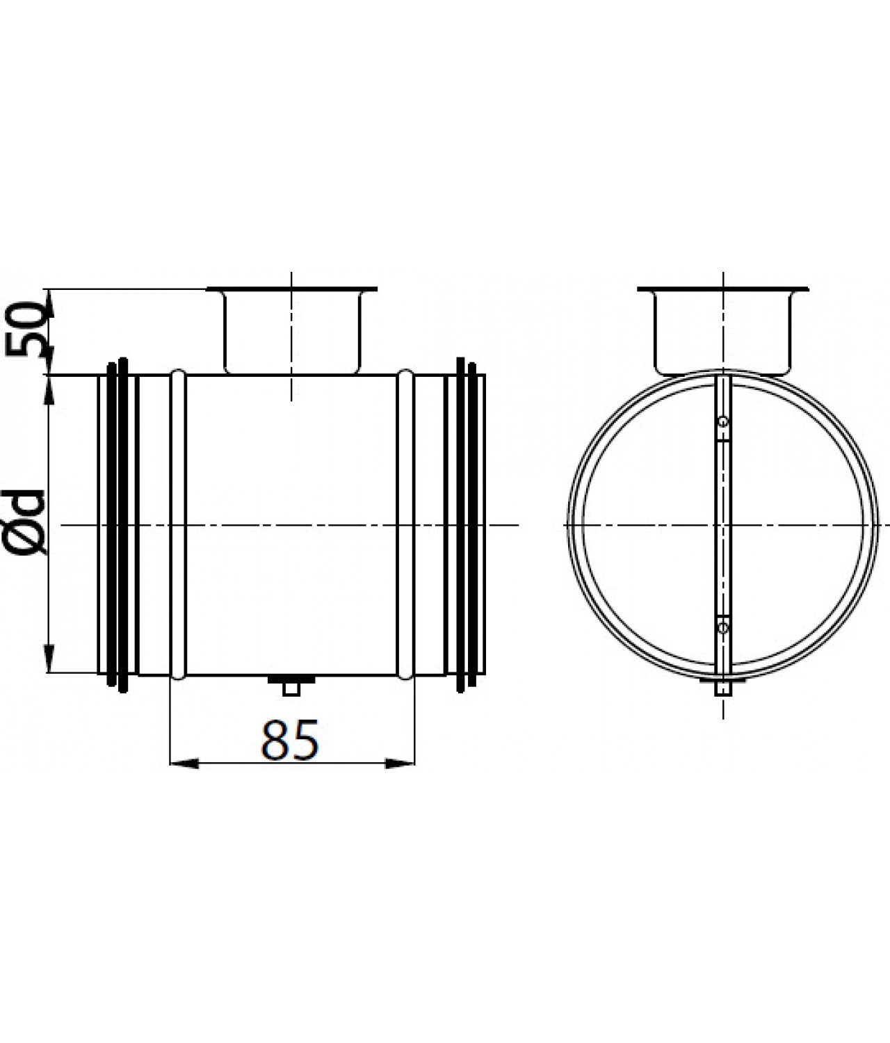 Air dampers RSKG - drawing