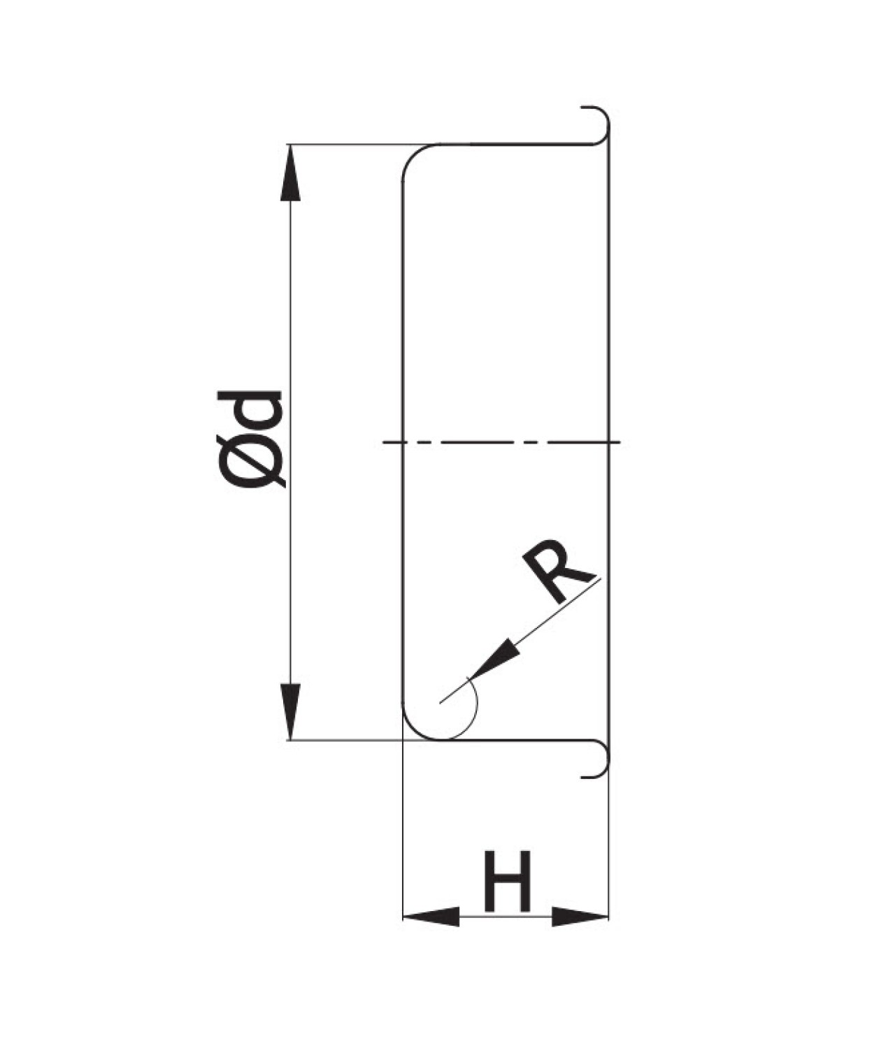 Заглушки для воздуховодов AKLG - чертеж