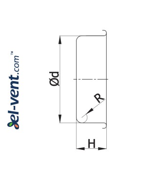 Заглушки для воздуховодов AKLG - чертеж