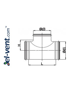 T pieces for ducts TTG - drawing