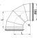 Duct bends shortened segmented 90° - drawing