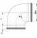 Duct bends shortened 90° - drawing