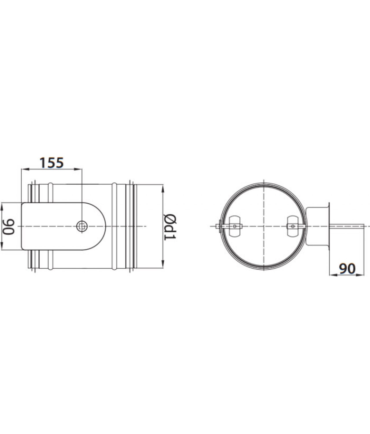 Air damper for electric drive SEPG - drawing