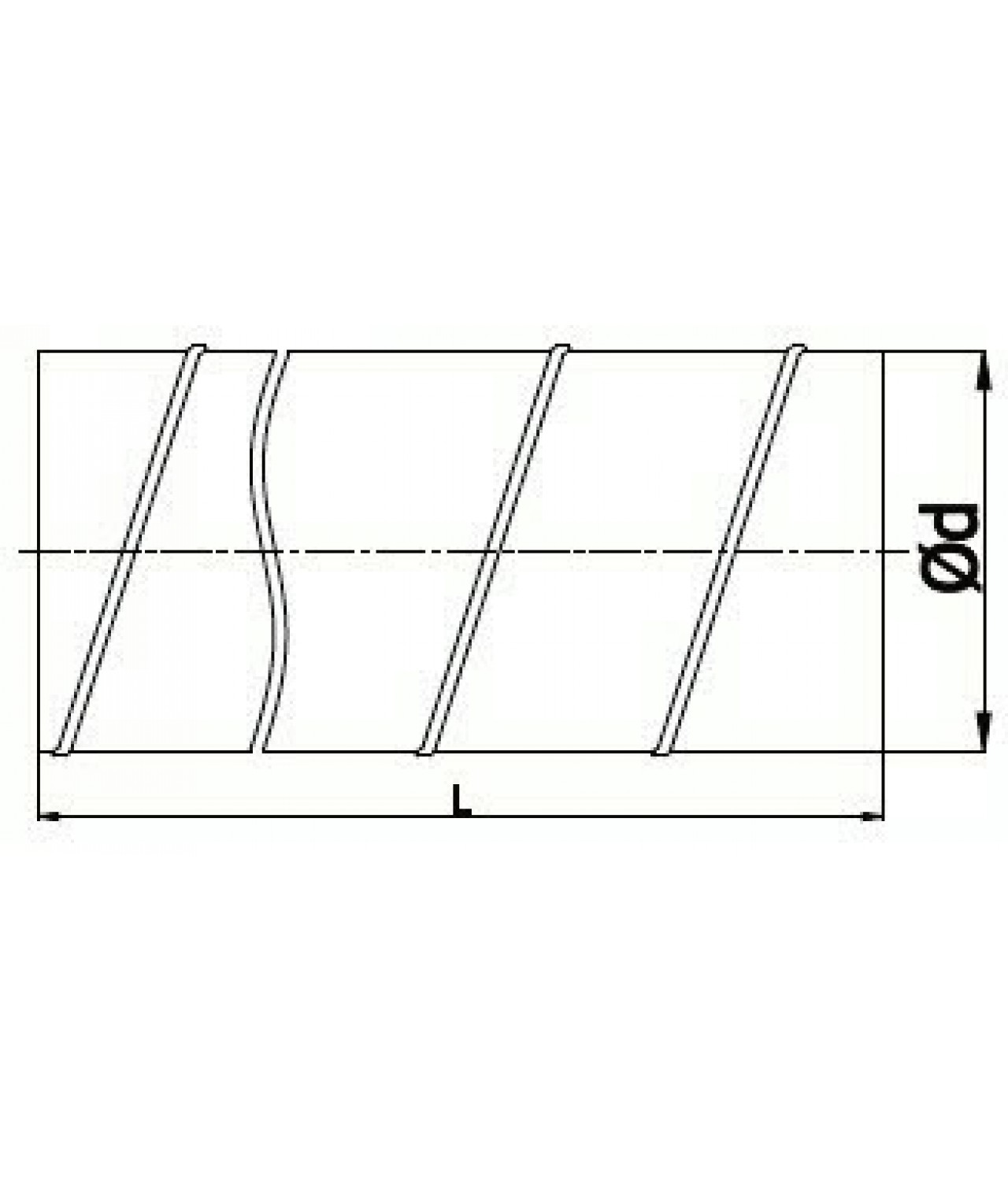 Galvanized spiro duct SKO Ø250-500 mm - drawing