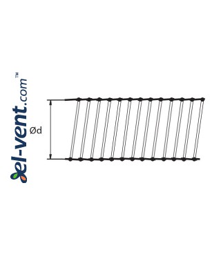 Lankstus ortakis COMBIFLEX315, Ø315 mm - brėžinys Lankstus ortakis COMBIFLEX315, Ø315 mm - brėžinys