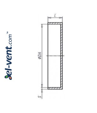 End caps for plastic ducts POA - drawing