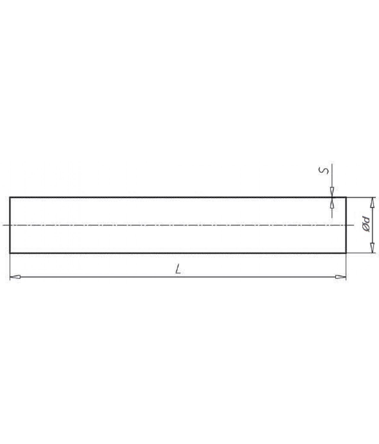 Plastic ducts PO, L=5 m - drawing