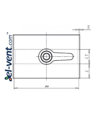 Air dampers for plastic ducts POR - drawing