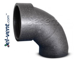 Expanded polypropylene 90° elbow with coupling EPP90