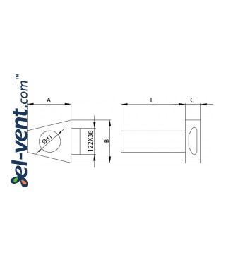 Air distributor for HDPE system Type PB - drawing Air distributor for HDPE system Type PB - drawing