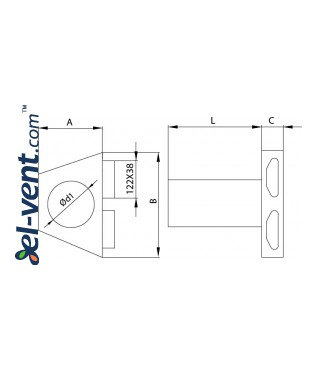 Air distributor for HDPE system Type PB - drawing 2 Air distributor for HDPE system Type PB - drawing 2
