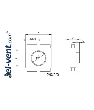 Air distributor for HDPE system Type PA - drawing 5 Air distributor for HDPE system Type PA - drawing 5