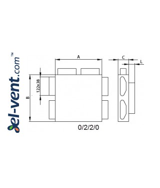 Air distributor for HDPE system Type PA - drawing 3 Air distributor for HDPE system Type PA - drawing 3
