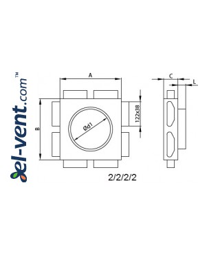 Air distributor for HDPE system Type PA - drawing Air distributor for HDPE system Type PA - drawing