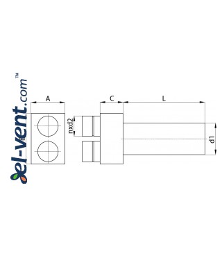 Air distributor for HDPE system Type C - drawing Air distributor for HDPE system Type C - drawing