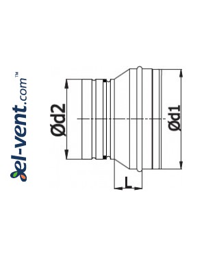 HDPE pipe reducers ER - drawing HDPE pipe reducers ER - drawing