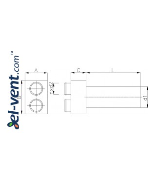 Air distributor for HDPE system Type C - drawing Air distributor for HDPE system Type C - drawing