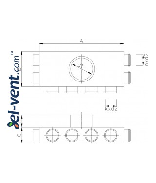 Air distributor for HDPE system Type D - drawing Air distributor for HDPE system Type D - drawing