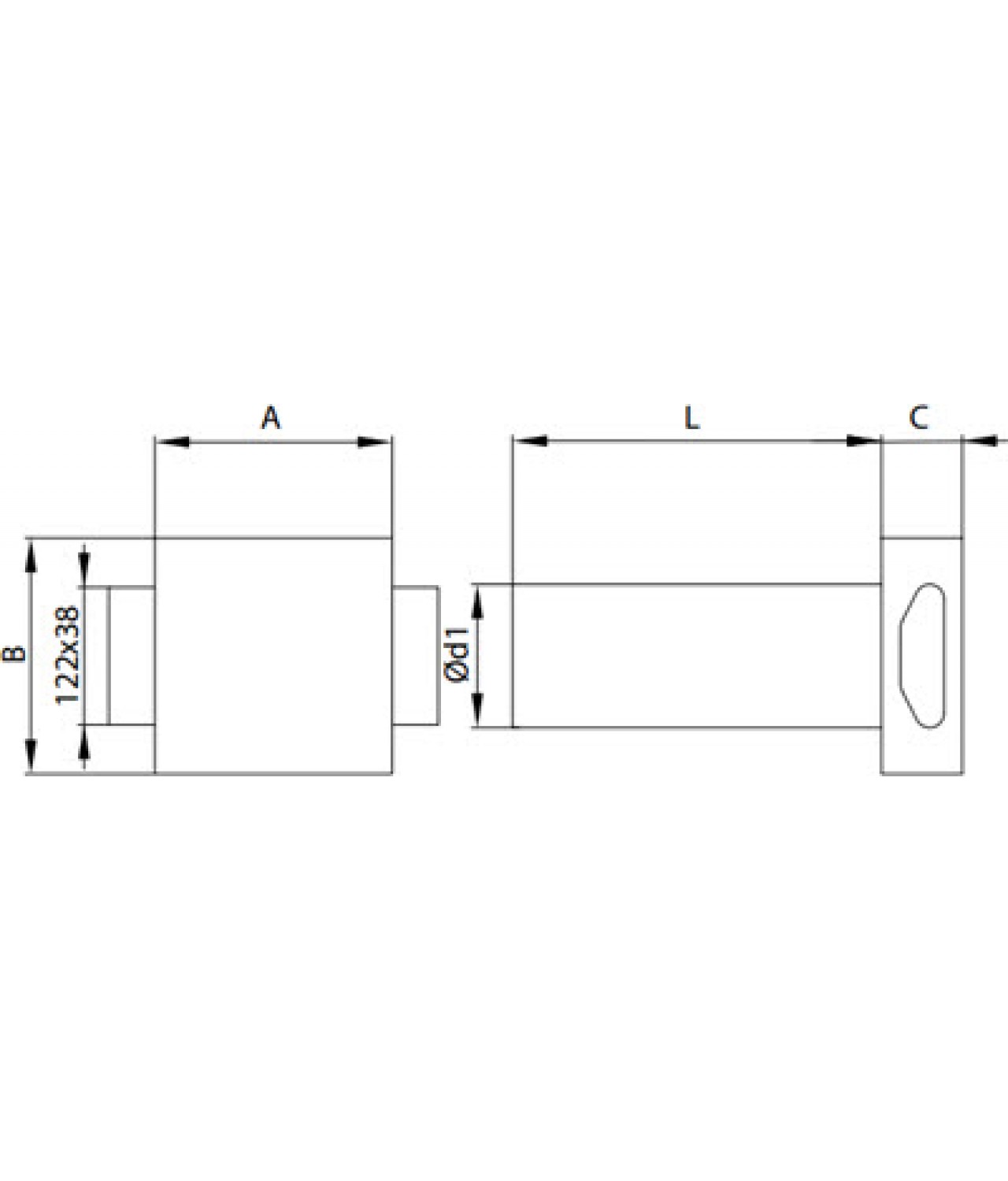 Air distribution box OSPC drawing